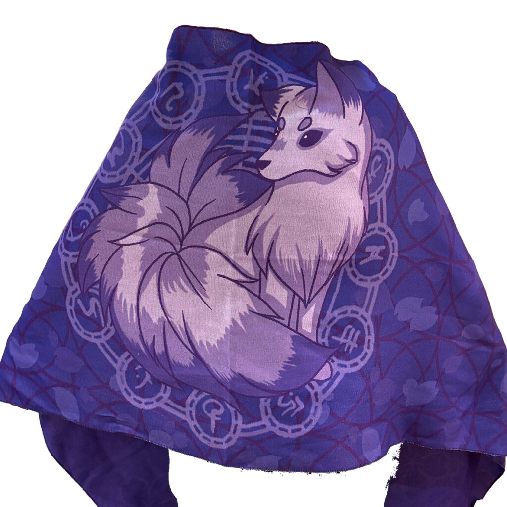2-in-1 Schal-Kitsune: Cape & Schal in einem